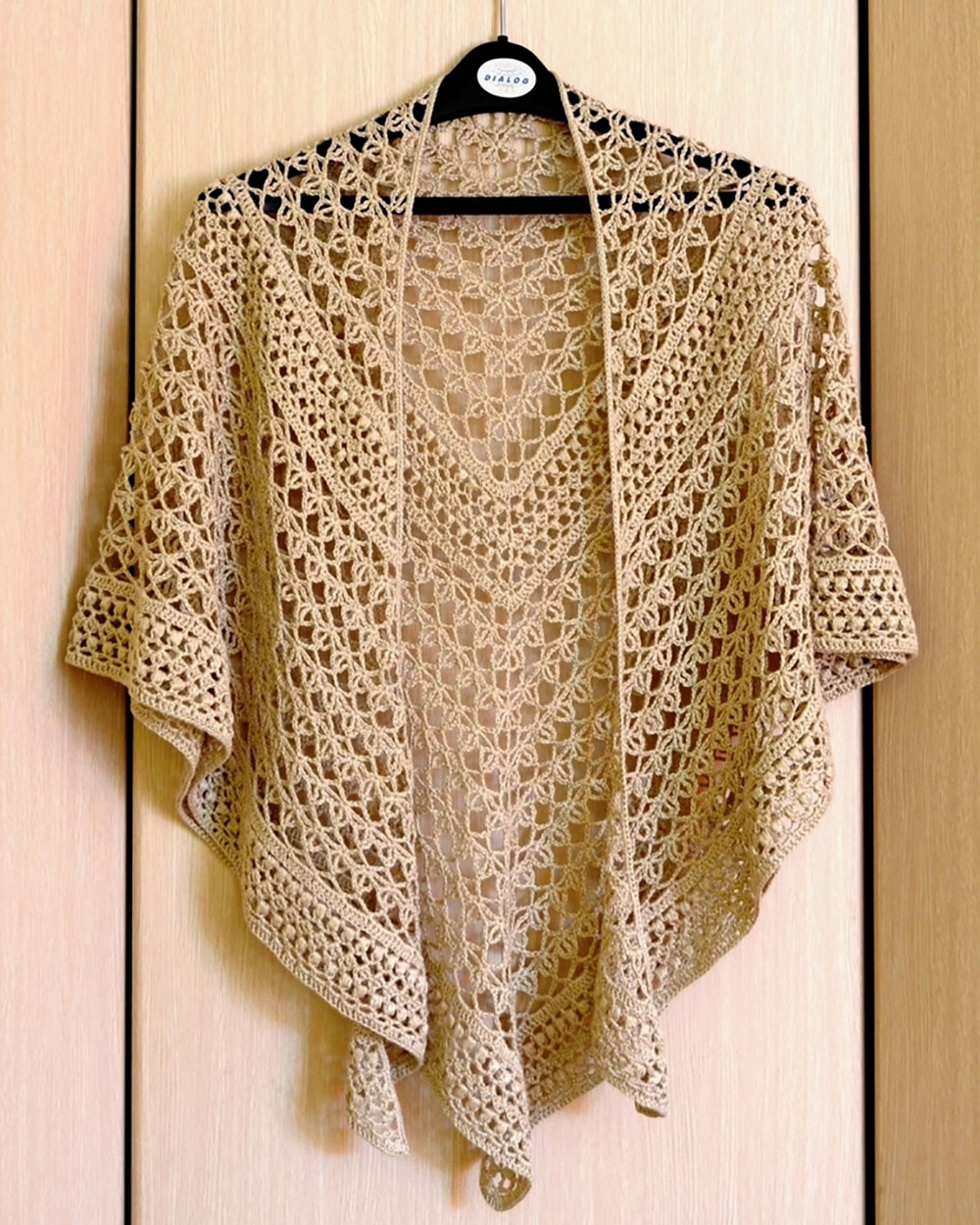Chal tejido a crochet multicolor, tejido artesanal cálido